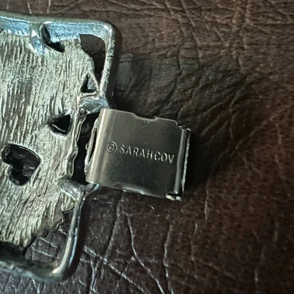 Vintage Sarah Coventry Antique Floral Silver Tone Bracelet, Signed - Picture 10 of 12